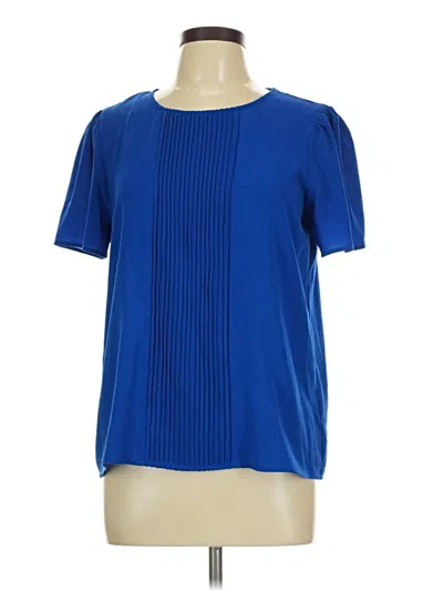 Pre-owned Cece Short Sleeve Blouse In Blue