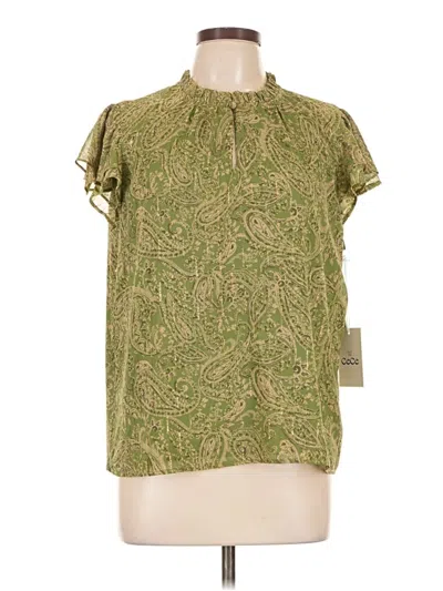 Cece Short Sleeve Blouse In Green