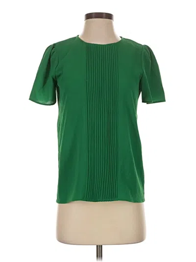 Pre-owned Cece Short Sleeve Blouse In Green