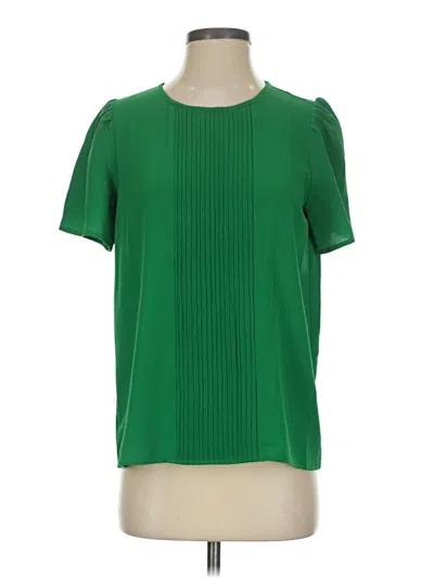 Pre-owned Cece Short Sleeve Blouse In Green