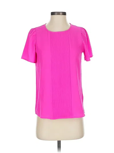 Pre-owned Cece Short Sleeve Blouse In Pink