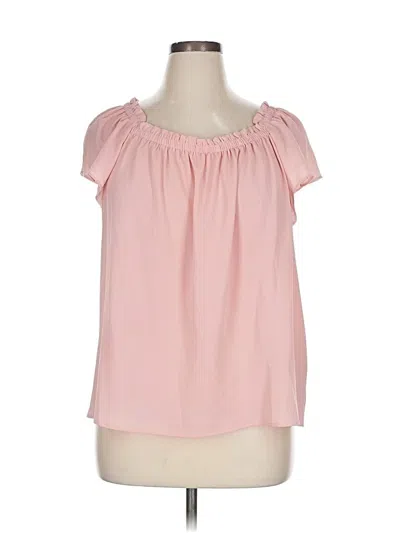 Pre-owned Cece Short Sleeve Blouse In Pink