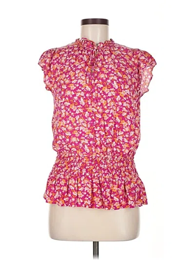 Pre-owned Cece Short Sleeve Blouse In Pink