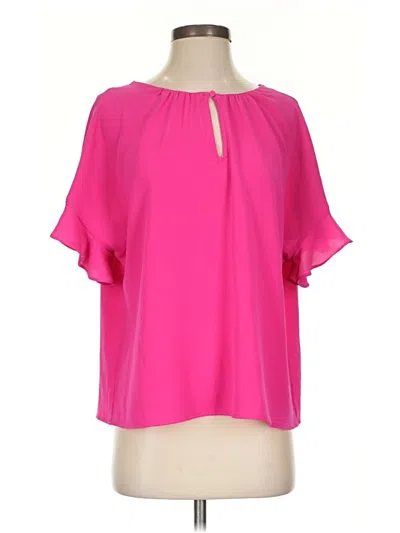 Pre-owned Cece Short Sleeve Blouse In Pink