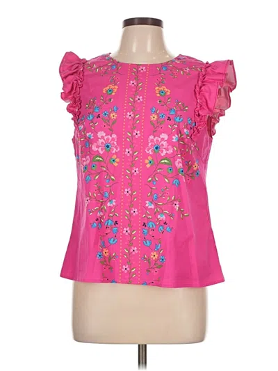 Pre-owned Cece Short Sleeve Blouse In Pink