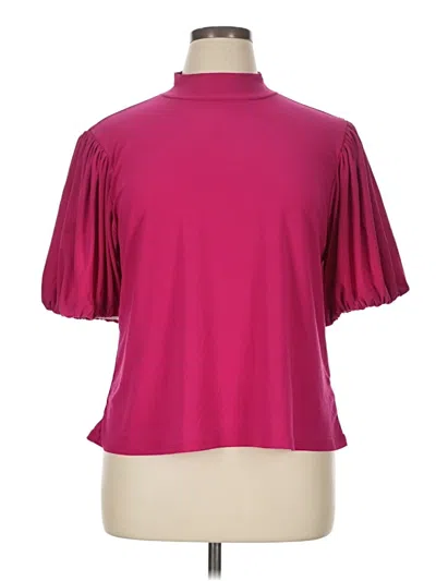 Pre-owned Cece Short Sleeve Blouse In Pink