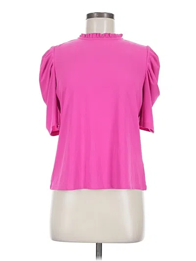 Pre-owned Cece Short Sleeve Blouse In Pink