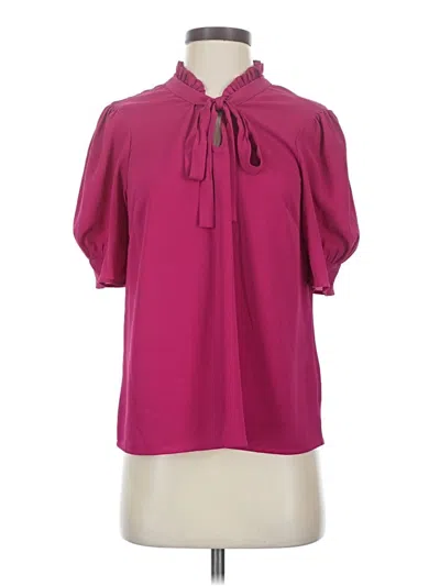 Pre-owned Cece Short Sleeve Blouse In Pink