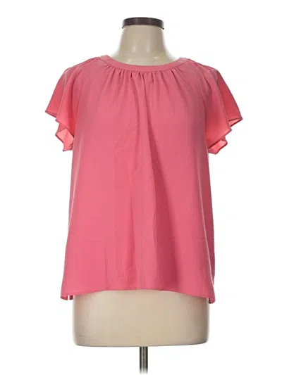 Pre-owned Cece Short Sleeve Blouse In Pink