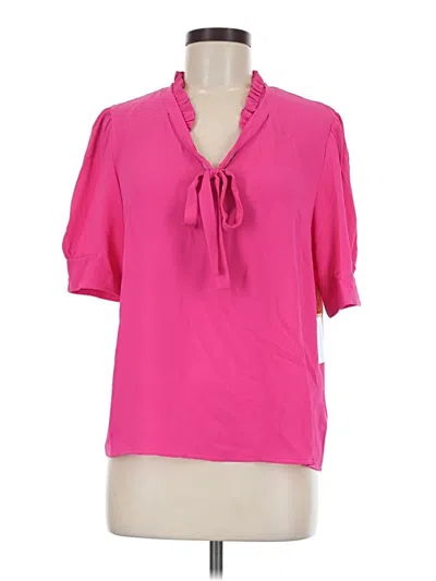 Cece Short Sleeve Blouse In Pink