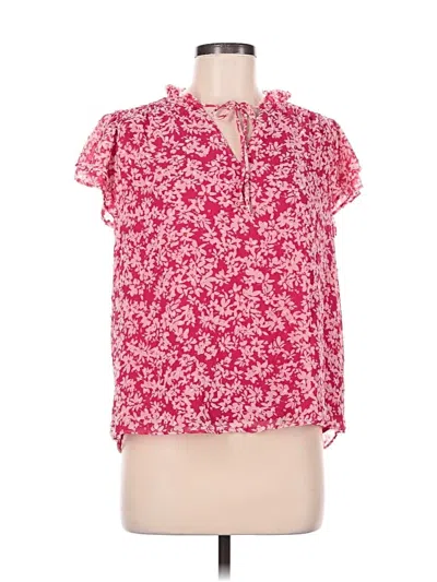 Pre-owned Cece Short Sleeve Blouse In Pink