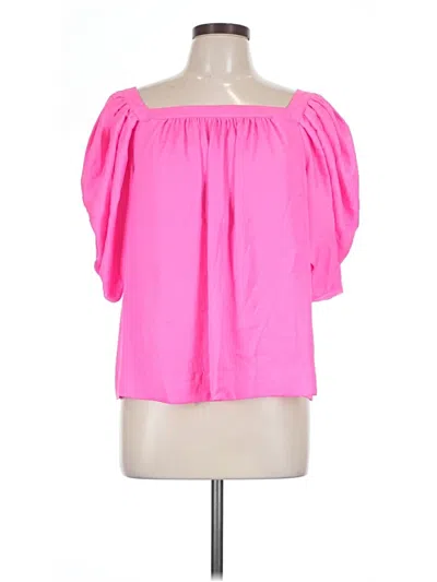 Pre-owned Cece Short Sleeve Blouse In Pink