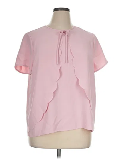 Pre-owned Cece Short Sleeve Blouse In Pink