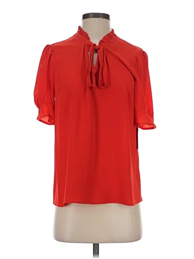 Cece Short Sleeve Blouse In Red