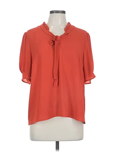 Pre-owned Cece Short Sleeve Blouse In Red