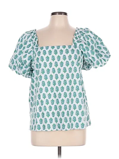 Pre-owned Cece Short Sleeve Blouse In Teal