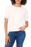 Cece Short Sleeve Cable Stitch Sweater In Yellow