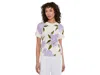 Cece Short Sleeve Hydrangea Sweater In Multi