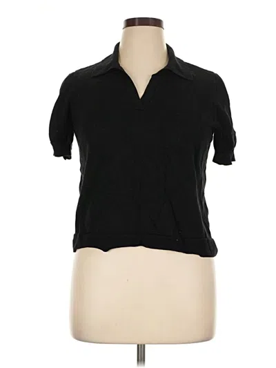 Pre-owned Cece Short Sleeve Polo Shirt In Black