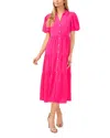 Cece Short Sleeve Tiered Maxi Shirt Dress