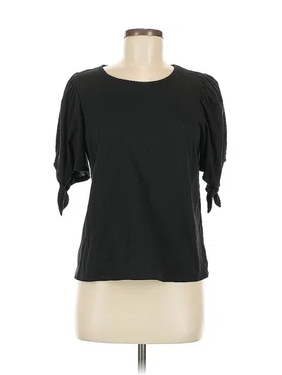 Pre-owned Cece Short Sleeve Top Black Boatneck Tops