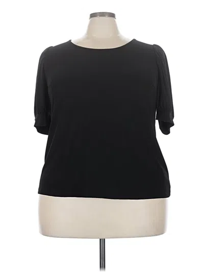 Pre-owned Cece Short Sleeve Top Black Boatneck Tops