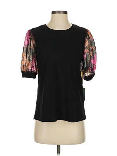 Cece Short Sleeve Top Black Crew Neck Tops