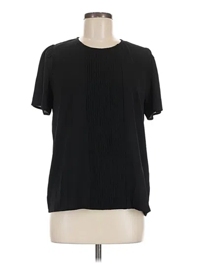 Pre-owned Cece Short Sleeve Top Black Crew Neck Tops