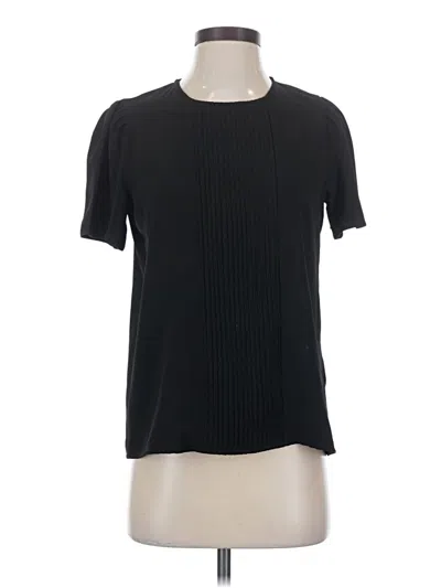 Pre-owned Cece Short Sleeve Top Black Crew Neck Tops
