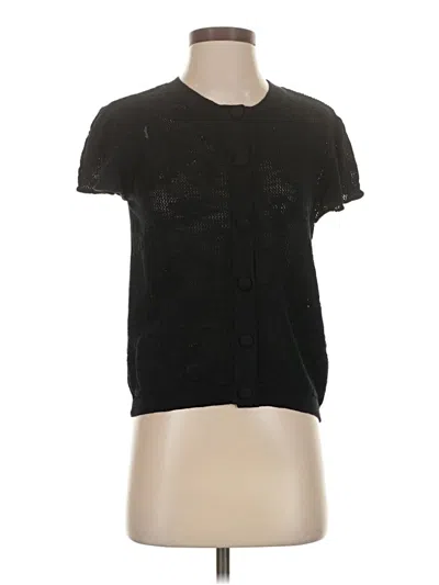 Pre-owned Cece Short Sleeve Top Black Keyhole Neckline Tops