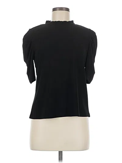Pre-owned Cece Short Sleeve Top Black Mock Neckline Tops