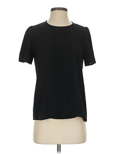 Pre-owned Cece Short Sleeve Top Black Mock Neckline Tops