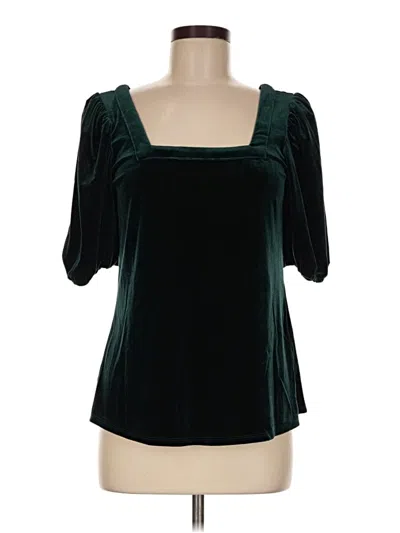 Pre-owned Cece Short Sleeve Top Black Square Neckline Tops