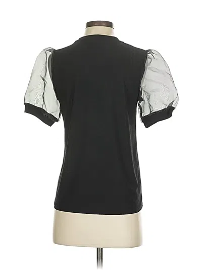Pre-owned Cece Short Sleeve Top Black Sweetheart Neckline Tops