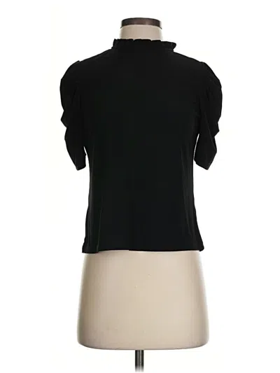 Pre-owned Cece Short Sleeve Top Black Turtleneck Tops