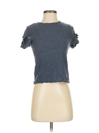 Pre-owned Cece Short Sleeve Top Blue Sweetheart Neckline Tops