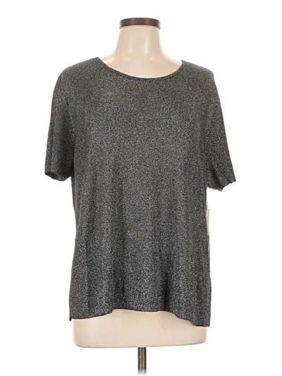 Cece Short Sleeve Top Gray Crew Neck Tops