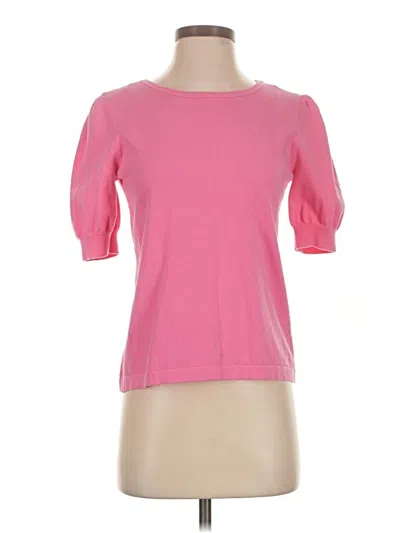 Pre-owned Cece Short Sleeve Top Pink Boatneck Tops