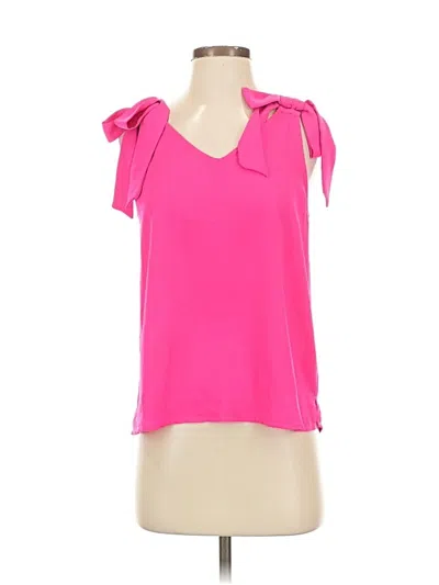 Pre-owned Cece Short Sleeve Top Pink Sweetheart Neckline Tops