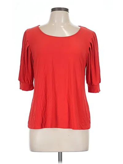 Pre-owned Cece Short Sleeve Top Red Scoop Neck Tops