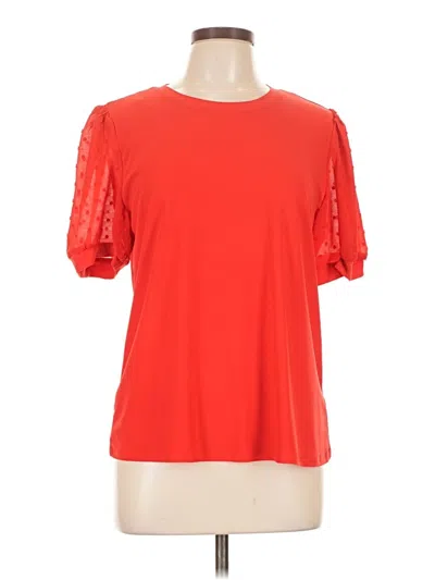 Pre-owned Cece Short Sleeve Top Red Sweetheart Neckline Tops