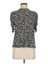Cece Short Sleeve Turtleneck In Black
