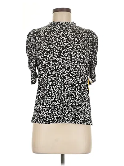 Cece Short Sleeve Turtleneck In Black