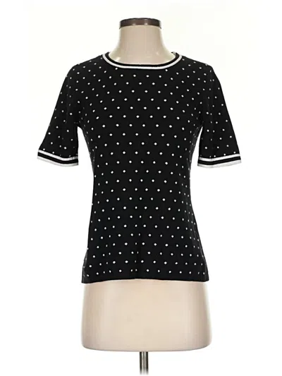 Pre-owned Cece Short Sleeve Turtleneck In Black