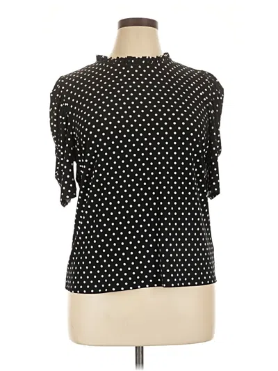 Pre-owned Cece Short Sleeve Turtleneck In Black