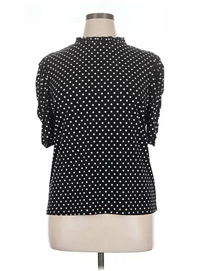 Pre-owned Cece Short Sleeve Turtleneck In Black