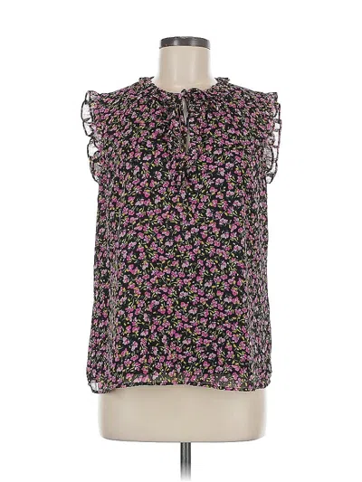 Pre-owned Cece Sleeveless Blouse In Black