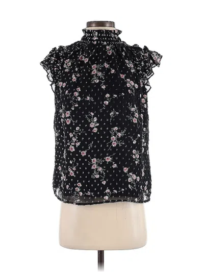 Pre-owned Cece Sleeveless Blouse In Black