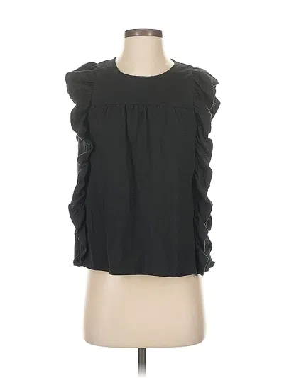 Pre-owned Cece Sleeveless Blouse In Black