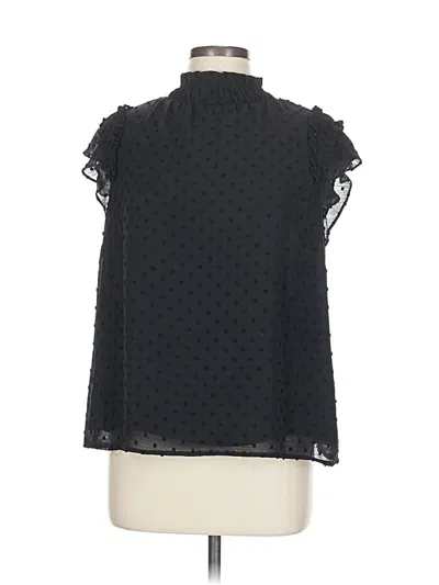 Pre-owned Cece Sleeveless Blouse In Black
